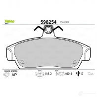 Тормозные колодки дисковые, комплект VALEO 232772 598254 3276425982543 J K2JQV - Изображение 2