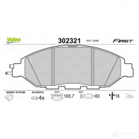 Тормозные колодки дисковые, комплект VALEO 302321 T WTB4 1437874937 - Изображение 2