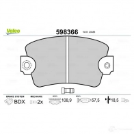Тормозные колодки дисковые, комплект VALEO 2 0488 SA92TUS 232852 598366 - Изображение 2