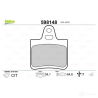 Тормозные колодки дисковые, комплект VALEO UPB65H1 2 0575 232702 598148 - Изображение 2