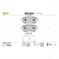 Тормозные колодки дисковые, комплект VALEO ZY B9FIT 3276426010412 233532 601041 - Изображение 2
