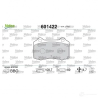 Тормозные колодки дисковые, комплект VALEO 1206092592 3276426014229 W098 FZY 601422 - Изображение 2