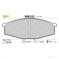 Тормозные колодки дисковые, комплект VALEO 232676 2 0863 9HFP6 598122 - Изображение 2
