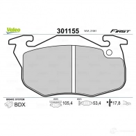 Тормозные колодки дисковые, комплект VALEO 223443 DI 1BHI 301155 3276423011559 - Изображение 2