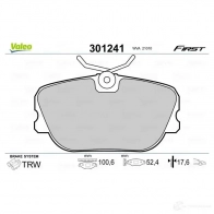 Тормозные колодки дисковые, комплект VALEO 301241 223460 3276423012419 B6 P0U - Изображение 2