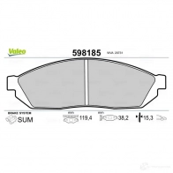 Тормозные колодки дисковые, комплект VALEO 20 731 232737 598185 NF9KQJ - Изображение 2