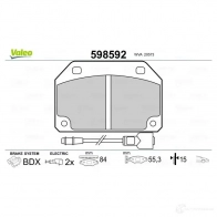 Тормозные колодки дисковые, комплект VALEO 598592 233050 3276425985926 U JGFO3 - Изображение 2
