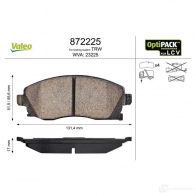 Тормозные колодки дисковые, комплект VALEO 872225 232 25 245347 F47UDLP - Изображение 2