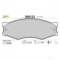 Тормозные колодки дисковые, комплект VALEO 232677 598123 210 99 V1JQ5 - Изображение 2