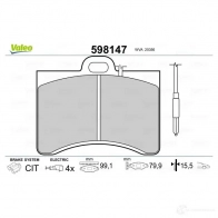 Тормозные колодки дисковые, комплект VALEO 598147 2035 6 KFRY3WO 232701 - Изображение 2