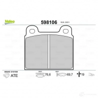 Тормозные колодки дисковые, комплект VALEO HLZQLA 2001 1 598106 232660 - Изображение 2