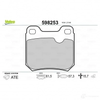 Тормозные колодки дисковые, комплект VALEO 26OULJP 598253 232771 2 1140 - Изображение 2