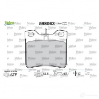 Тормозные колодки дисковые, комплект VALEO 2 1279 S3FB50 232620 598063 - Изображение 2