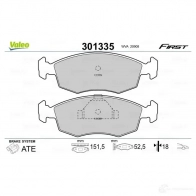 Тормозные колодки дисковые, комплект VALEO 3276423013355 301335 B X9V24 223492 - Изображение 2