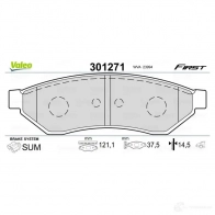 Тормозные колодки дисковые, комплект VALEO 3276423012716 301271 L 4VU4R 223470 - Изображение 2