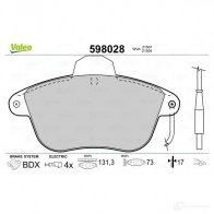 Тормозные колодки дисковые, комплект VALEO 215 07 LYN8KE 232587 598028 - Изображение 2