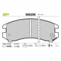 Тормозные колодки дисковые, комплект VALEO 232798 598296 X28NW 21 344 - Изображение 2