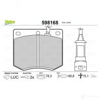Тормозные колодки дисковые, комплект VALEO 598168 232721 8UPISWI 2049 1 - Изображение 2