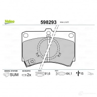 Тормозные колодки дисковые, комплект VALEO VOLT2 212 77 598293 232795 - Изображение 2