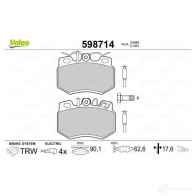 Тормозные колодки дисковые, комплект VALEO 598714 3276425987142 U7UA 4 233157 - Изображение 2