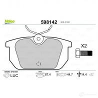 Тормозные колодки дисковые, комплект VALEO 21 103 232696 TVB6FKW 598142 - Изображение 2
