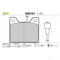 Тормозные колодки дисковые, комплект VALEO 232715 U04PL 598161 2057 9 - Изображение 2