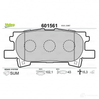 Тормозные колодки дисковые, комплект VALEO 1206093582 3276426015615 601561 182J Z76 - Изображение 2