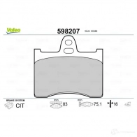 Тормозные колодки дисковые, комплект VALEO 598207 232744 CKJHR 203 89 - Изображение 2