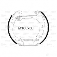 Тормозные колодки VALEO 554850 LOR2Q0 Fiat 500 (312) 1 Хэтчбек 1.3 D Multijet 75 л.с. 2007 – 2025 K 332