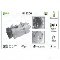 Компрессор кондиционера VALEO RZMY4 813200 240169 SD7V 16 - Изображение 2