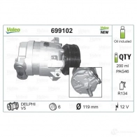 Компрессор кондиционера VALEO 38 9GM0J 3276426991025 234563 699102 - Изображение 2
