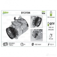 Компрессор кондиционера VALEO 3276428131948 EQ 8SJH 813194 240163 - Изображение 2