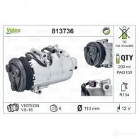 Компрессор кондиционера VALEO 813736 240286 3276428137360 S 6NYV - Изображение 3