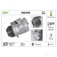 Компрессор кондиционера VALEO 9QC10T 234660 699298 7SBU 16C - Изображение 2