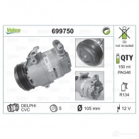 Компрессор кондиционера VALEO 3276426997508 699750 234904 TAD 61 - Изображение 2