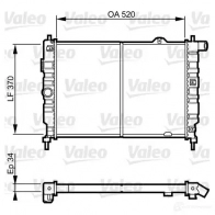 Радиатор охлаждения двигателя VALEO 3276427312171 WH0 1UK9 731217 Opel Corsa (B) 2 Хэтчбек 1.6 i 16V (F08) 106 л.с. 1994 – 2000