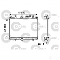 Радиатор охлаждения двигателя VALEO 234278 6HBR 2D 3276422342784 Peugeot 406 1 (8E, 8F) Универсал 2.0 HDi 110 107 л.с. 2001 – 2004