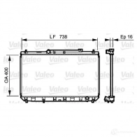 Радиатор охлаждения двигателя VALEO Toyota Camry (XV20) 2 Седан 2.2 (SxV20) 131 л.с. 1996 – 2001 QZQQ U 734488 3276427344882