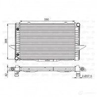 Радиатор охлаждения двигателя VALEO ZQR6 E 3276427015324 701532 Volvo V70 1 (875, 876) Универсал 2.0 126 л.с. 1995 – 2000