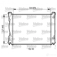 Радиатор охлаждения двигателя VALEO H6CB 1N 3276427350265 735026 Audi A6 (C6) 3 Универсал 2.0 Tfsi 170 л.с. 2005 – 2011