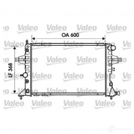 Радиатор охлаждения двигателя VALEO WG1B N Opel Zafira (A) 1 Минивэн 2.2 DTI 16V (F75) 117 л.с. 2002 – 2005 3276427343885 734388
