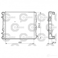 Радиатор охлаждения двигателя VALEO MC 1242 M6PHJ 233062 Seat Ibiza (6L1) 3 Хэтчбек 1.6 16V 105 л.с. 2006 – 2009