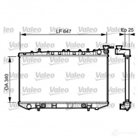 Радиатор охлаждения двигателя VALEO TT8I Z1O 734152 3276427341522 Nissan Primera (W10) 1 Универсал 2.0 i 116 л.с. 1990 – 1998