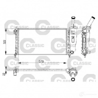 Радиатор охлаждения двигателя VALEO 232578 Fiat Punto (188) 2 Хэтчбек 1.2 16V 80 (1833, 235, 253, 255, 333, 353, 639 80 л.с. 1999 – 2006 PY42MT RM21 2