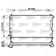 Радиатор охлаждения двигателя VALEO RM1 354 PGZZVSY 732360 Opel Vectra (B) 2 Хэтчбек 2.2 i 16V (F68) 147 л.с. 2000 – 2003
