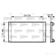 Радиатор охлаждения двигателя VALEO 3276427350333 M9T3B O Audi A8 (D3) 2 Седан 3.2 Fsi Quattro 260 л.с. 2005 – 2010 735033