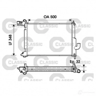Радиатор охлаждения двигателя VALEO 5 MTMCU 3276422323493 232349 Opel Vectra (B) 2 Универсал 2.0 DTI 16V (F35) 101 л.с. 1997 – 2003