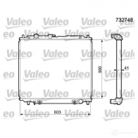 Радиатор охлаждения двигателя VALEO 732748 Mitsubishi Pajero 2 (V3, V2, V4) Внедорожник 2.8 TD (V46W. V26W) 125 л.с. 1994 – 1999 EL OUH7 3276427327489