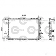 Радиатор охлаждения двигателя VALEO TA 608 Audi 100 (C4) 4 Универсал 2.0 E 16V Quattro 140 л.с. 1992 – 1994 230361 QFOND