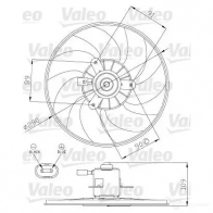 Вентилятор радиатора VALEO 696286 Renault Megane (EM) 2 Кабриолет 2.0 16V Turbo 163 л.с. 2004 – 2009 JPHX 3O 3276426962865